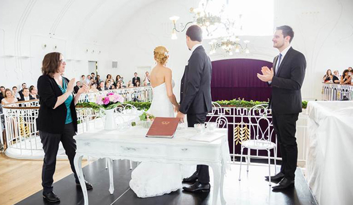 Hochzeitspaar Wunsch auf der Galerie